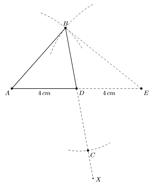 Step 6 Step 6: BD is extended to C such that BD=DC.